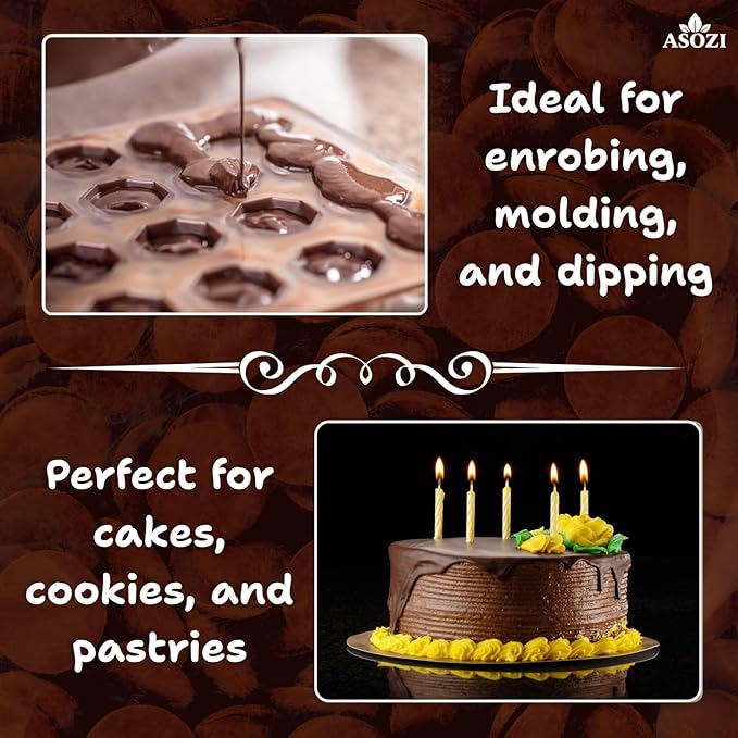 Milk Chocolate Melting Wafers – 5 LB Resealable Bag, Smooth & Velvety Chocolate for Baking, Candy, Dubai Chocolate Bars & Confections (Milk Chocolate)
