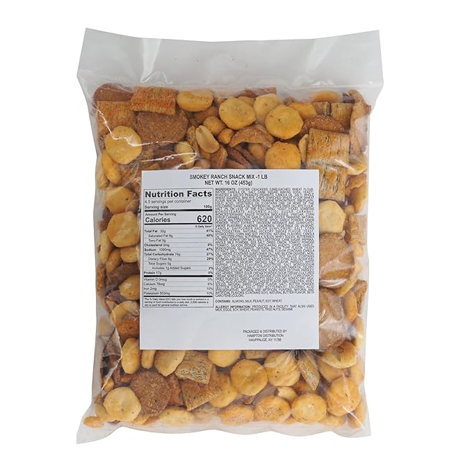 Smokey Ranch Snack Mix, 1 Pound Bulk Bag, Hampton Distribution