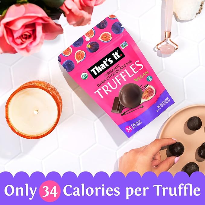 That's it. Organic Dark Chocolate Truffles Variety Pack. 100% Plant-Based, Vegan, Gluten-Free, All Natural (3 Pack)