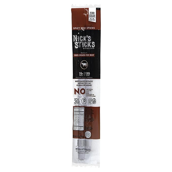 Nick's Sticks | 100% Grass-Fed Beef, Free Range Turkey Stick, Variety Pack | Made in the USA | Gluten Free | 3 Original, 3 Original Turkey, 3 Spicy, 3 Spicy Turkey