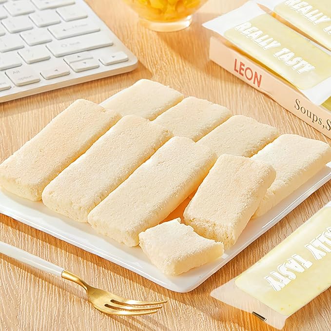 Asian Milk Rice Cracker Snack - 240g 8.47oz, Crispy Sweet | Baked Dessert | Individually Packaged, Oriental Classic Rice Crackers for Party Gathering Office Home