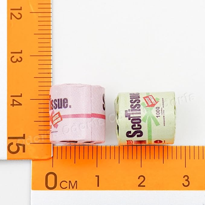 Odoria 1/12 Miniature Toilet Paper Rolls 3Pcs Dollhouse Decoration Accessories