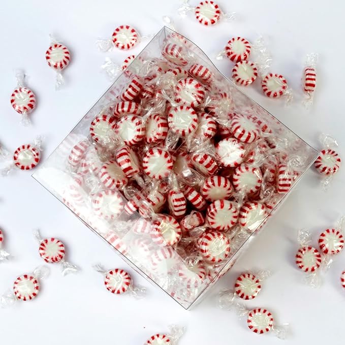 Starlight Mints Hard Candy – 2 lb Box - 170 pcs – Individually Wrapped Peppermint Discs for Parties, Reception, Candy Bowls & Holiday Treats