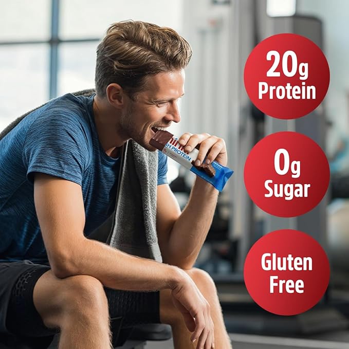 High Protein Bars, Pack of 12 - Brownie Crunch and Peanut Butter Protein Bars 6 of Each, Ideal for Fitness Enthusiasts, Perfect for Sharing, Snacking or sharing with your Loved Ones