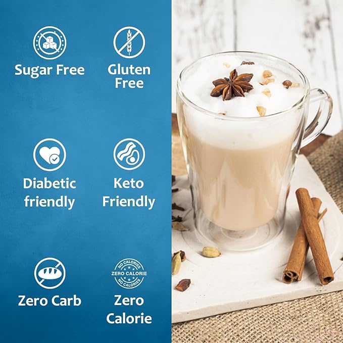 Syruvia Sugar Free Chai Tea Flavored Syrup for Coffee, Drinks, Lattes, and Desserts – 25.4 fl oz