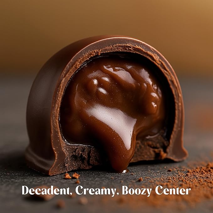 Andy Anand Chocolatier Belgian Chocolate Truffles Gift Box – Gluten Free Premium Flavor-Inspired Assortment, Rich & Decadent Gourmet Truffles for Chocolate Lovers (24 Pcs)