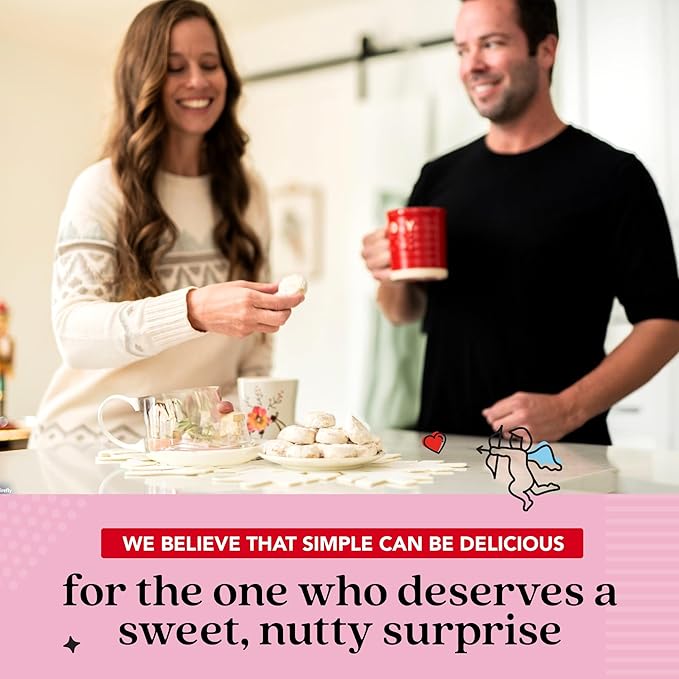 David's Cookies Butter Pecan Meltaways Sweet Sampler in Love Tin - 16oz Butter Cookies with Crunchy Pecans, Soft, And Melt In Your Mouth Flavorful Cookies - Delicious Gourmet Valentine's Food Gift