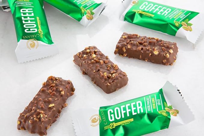CARIANS One Bite Size Dubai Chocolate Wafers, 10 Pcs. Individually Wrapped Dubai Chocolate Wafers with Pistachio, Great for Gift Giving, Anniversary, Valentine's Day