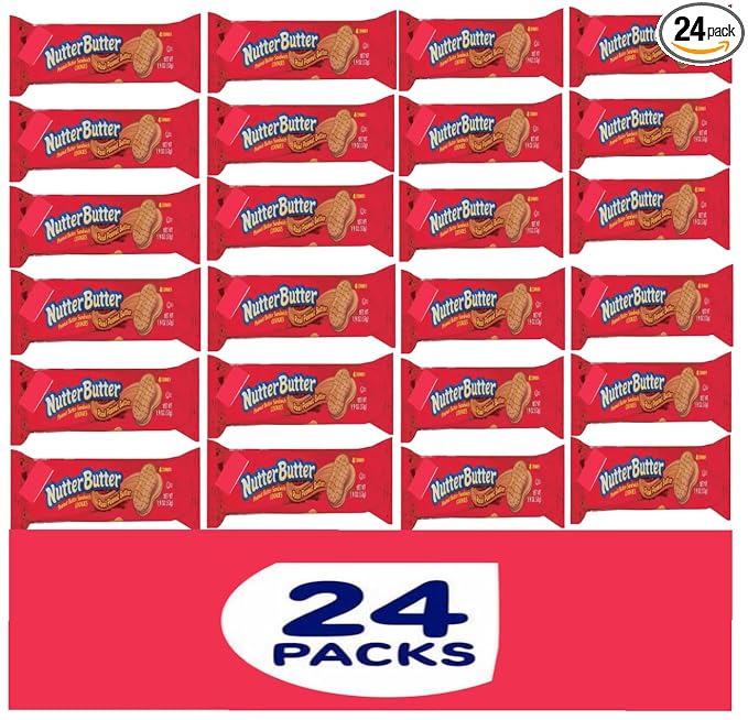NuterButter Peanut Butter Sandwich Cookies, Holiday On The Go Snacks, 24 Count