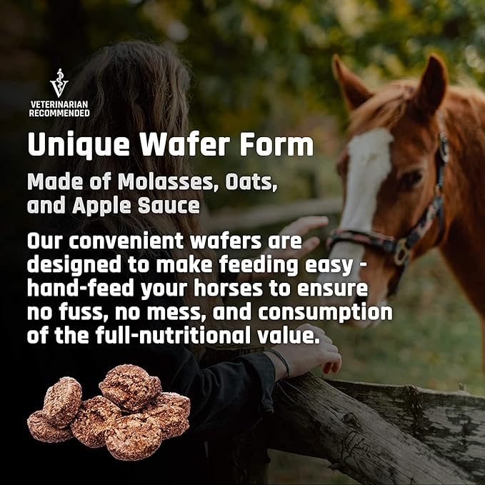 Majesty's Flex Wafers - Superior Horse/Equine Joint Support Supplement - Glucosamine, MSM, Chondroitin, Yucca, Vitamin C (Peppermint, 60 Count)