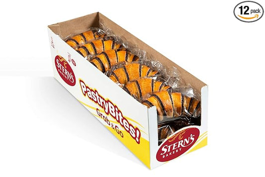 Stern’s Bakery Chocolate Croissant | 3 Oz Breakfast Danish Pastries | 12 Individually Wrapped Pastries | Vending Machine Snacks | Lunchbox Snacks | Dairy Free and Nut Free Pastry | Kosher