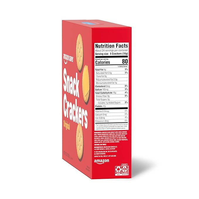 Amazon Saver, Original Snack Crackers, 13.7 Oz (Previously Happy Belly, Packaging May Vary)