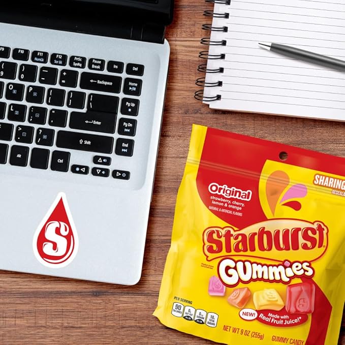STARBURST Gummies Original Gummy Chewy Fruit Candy, Sharing Size, 9 oz Bag (Pack of 8)