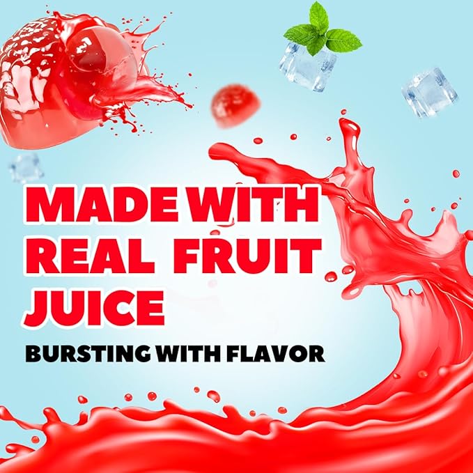Candy Master Peelable Fruit Gummies Cherry Flavors 3Pack, 6 Flavors Fun to Peel, Chewy Texture, Halal-Certified Holiday Gifts