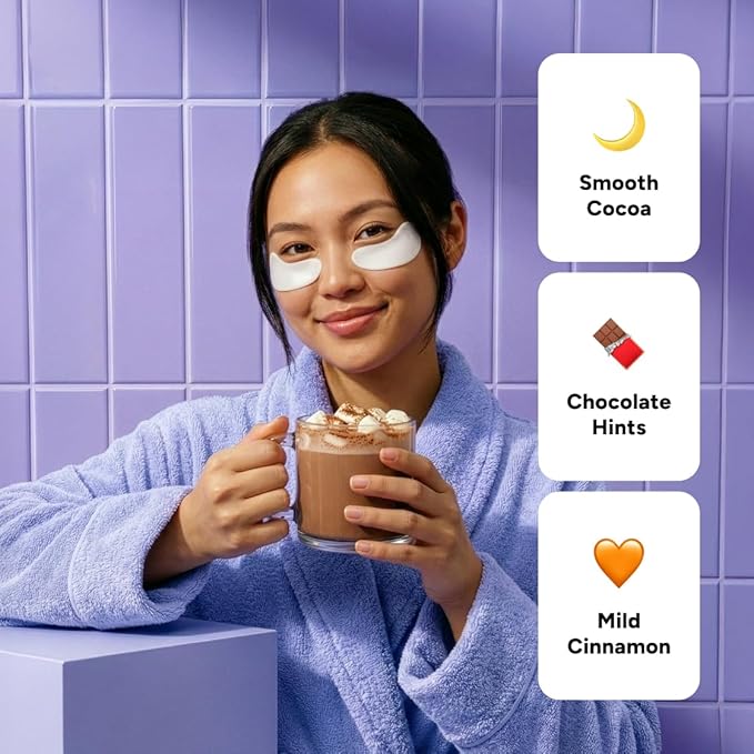 HABIT ONE Nighttime Mushroom Cocoa with Magnesium Glycinate, Ashwagandha & Reishi - Adaptogens Blend - Zinc, L-Theanine, L-Glycine, Chamomile, Jujube & Cinnamon - Made in USA - 30 Servings