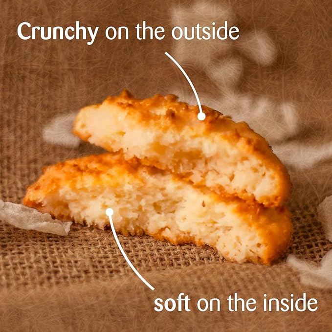 Dreams Large Coconut Cookies – 2 Boxes (8 Cookies Total) of Plain Coconut, Gluten-Free, High Fiber, Guilt-Free, Wholesome Snack with an Artisanal Recipe (11.8oz / 336g)