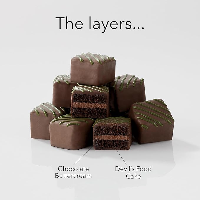 The Swiss Colony I Tried Petits Fours Cakes - Gourmet Cake Assortment with Chocolate, Jam, Layer Cakes - Holiday Dessert Gift for Christmas - (Pack of 36)