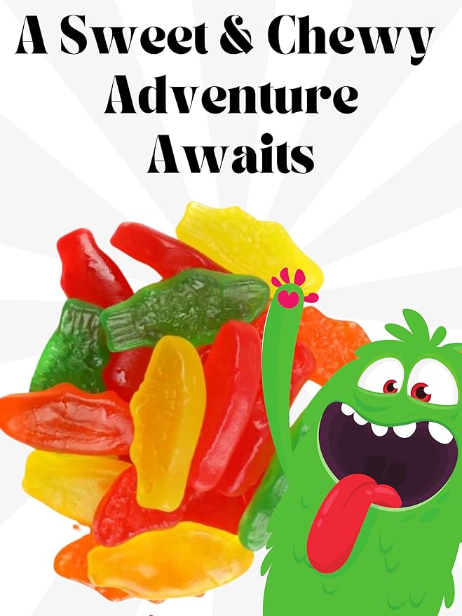 Swedishs Fish Candy Bulk Assorted Flavors - 2.5 lb resealable bag - Swedishs Fish Bulk Chewy Candy - Gummies Candy Bulk - Movie Theater Candy - Bulk Gummy Candy Party Favors - Summer Candy