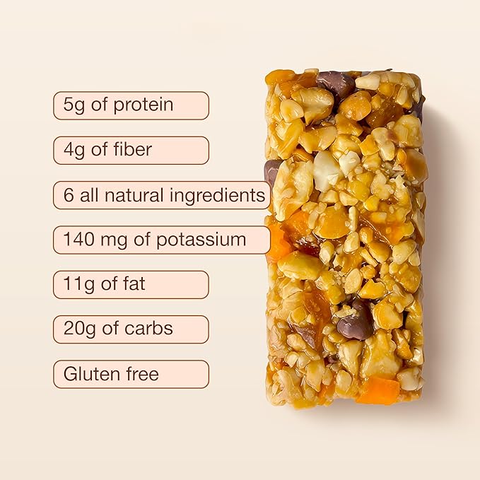 ToYou Gluten Free Chewy Fruit and Nut Bars - Healthy Protein Snacks | Chocolate Mango - 1.41 Ounce (Pack of 12) | Soft Chewy, Fiber-Packed Granola Bars for Adults and Kids, Made with Natural Ingredients