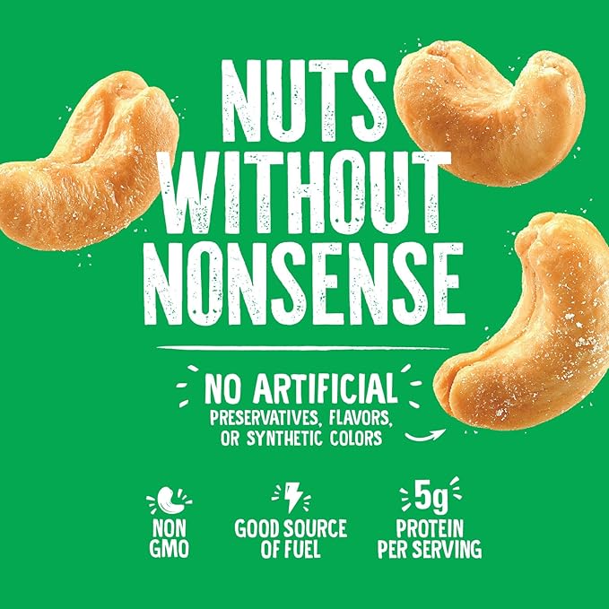 Emerald Nuts Roasted and Salted Whole Cashews (1-Pack) | 36oz Resealable Bulk Bag | Plant-Based Protein, Kosher Certified, Non-GMO | Contains No Artificial Preservatives, Flavors or Synthetic Colors