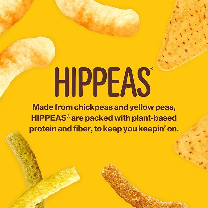 HIPPEAS Chickpea Tortilla Chips, Rockin’ Ranch Gluten Free Snacks, Dairy Free, Vegan, 1oz, Pack of 18, 3g Protein, 3g Fiber, Crunchy, Nutritious, Plant Protein Snack, Non-GMO, Kosher
