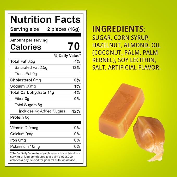 PARDAS Caramel Cream Candy, 7oz Pack of Caramels Individually Wrapped, Ideal Kosher Candy for Desserts, Parties, Lunchboxes and Holiday Celebrations, Perfect Soft Caramels for Snacking and Sharing