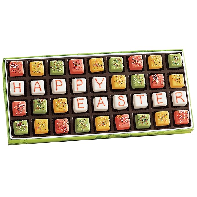 The Wisconsin Cheeseman Mini Easter Petits Fours: A Delightful Cake Assortment of Decadent Petit Four Layer Cakes, and Gourmet Easter Treats - A Gift of 36 (.25 oz. each) for Your Easter Basket