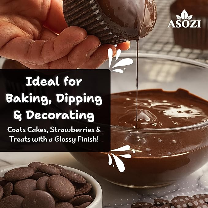 Dark Chocolate Melting Wafers - 5 LB Resealable Bag for Gourmet Chocolate Treats, Dubai Chocolate, Hot Chocolate, Baking, and Confections - Intense Flavor, Smooth Texture for Chocolatiers