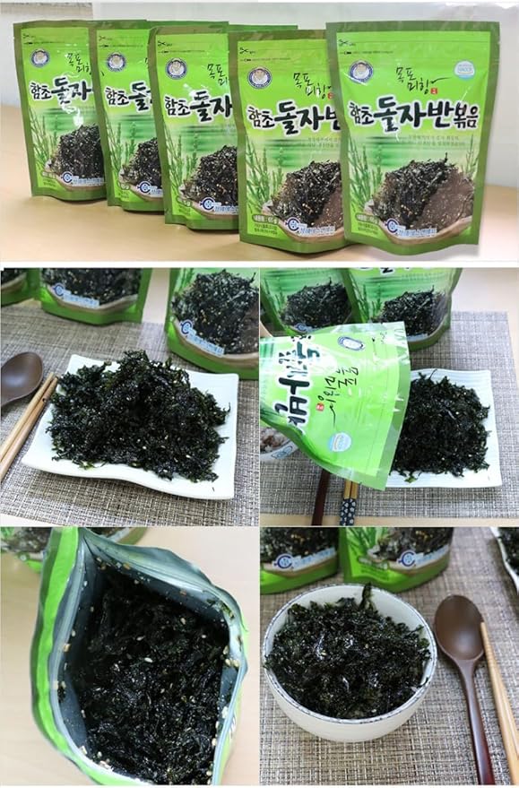 Minecook Korean Hamcho Premium Roasted Sea Salted Seasoned Seaweed Gimbap Laver Savory Snack 65g x 2 Pack/Nori Snack