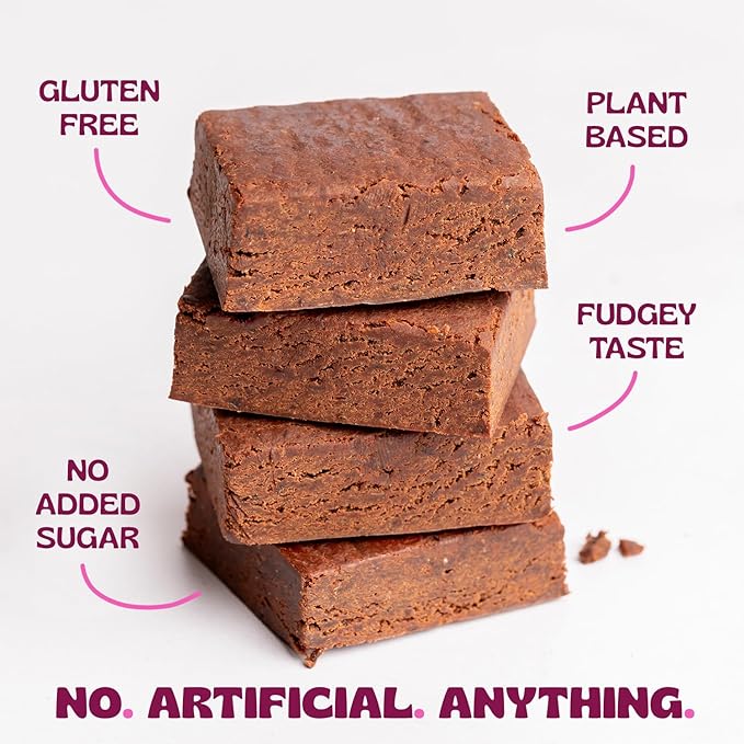 Elavi Protein Brownie, 11g Protein, Non-Dairy, Vegan & Gluten Free, Delicious Guilt-Free Snack | No Artificial Flavors, No Added Sugar, No Sugar Alcohols, High in Fiber (Chocolate Fudge)
