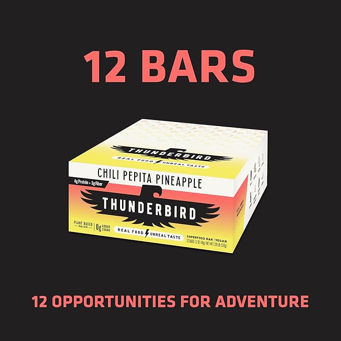 THUNDERBIRD ENERGETICA Pineapple Pepita Chili Bar 12 Count, 1.7 OZ