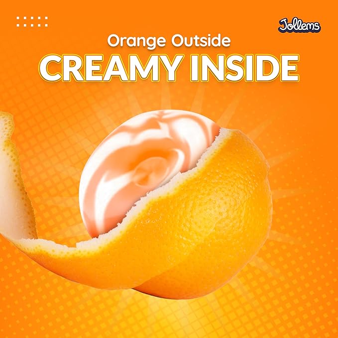 Jollems O’ Creamers Orange & Cream Flavored Hard Candy | Individually Wrapped | 2 Pound Bulk Bag
