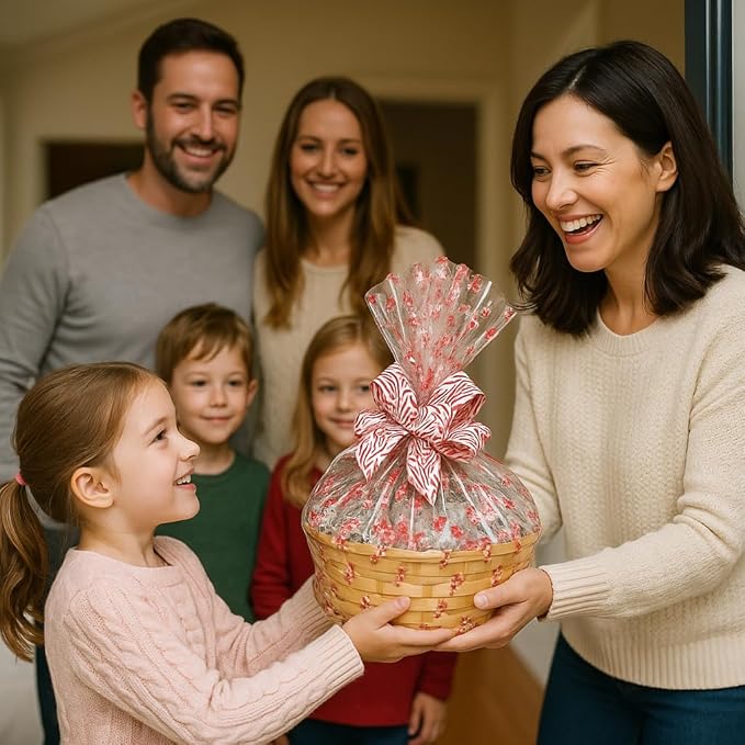 Handcrafted Gift Basket with Chocolates, Cookies, Snacks & Candy. Perfect for Birthdays, Sympathy, Holidays, Clients & Thank You Gifts (Upgrade: $84.99, Christmas)