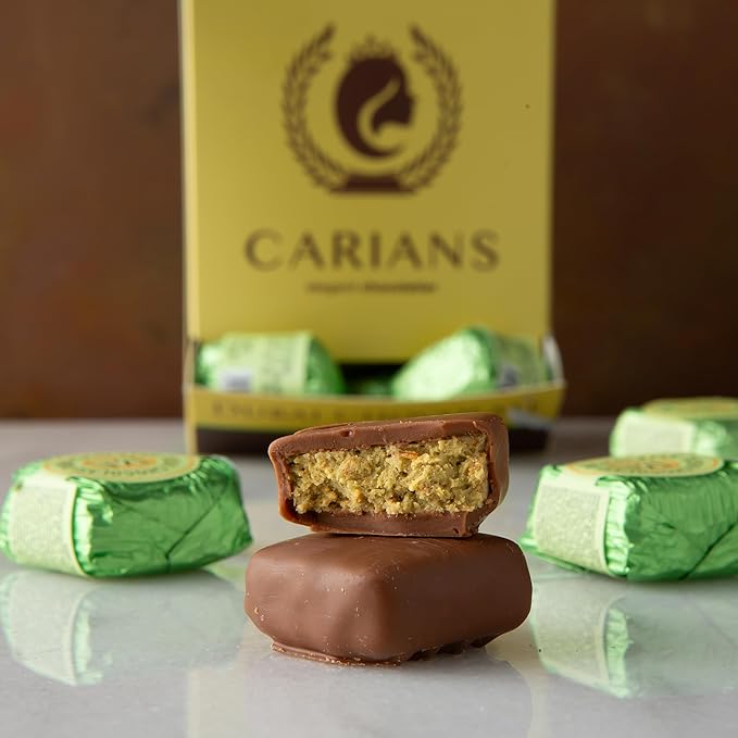 CARIANS One Bite Size Dubai Chocolate, 10 Pcs. Individually Wrapped Chocolate, Candy with Pistachio and Kataifi, Great for Gift Giving, Anniversary, Valentine's Day