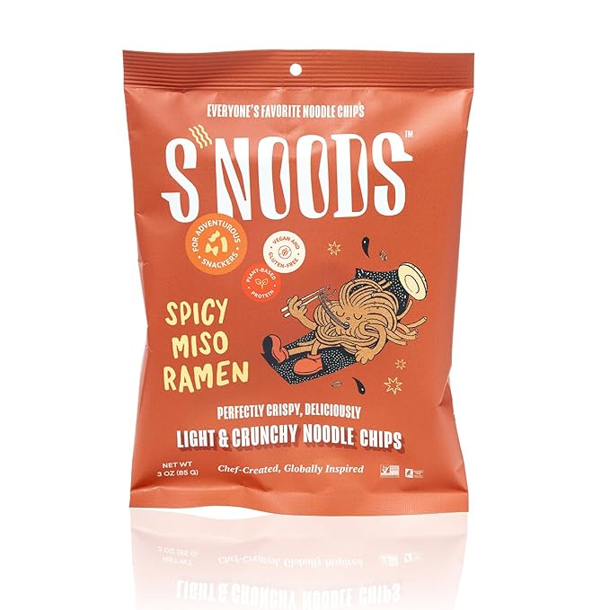 S’NOODS Slurps Up Chips Variety Pack - Light & Crunchy Noodle Chips - Plant-Based Protein - Vegan Snacks - Gluten-Free - Perfectly Crispy & Delicious - For Adventurous Snackers - 3 oz (6 Pack)