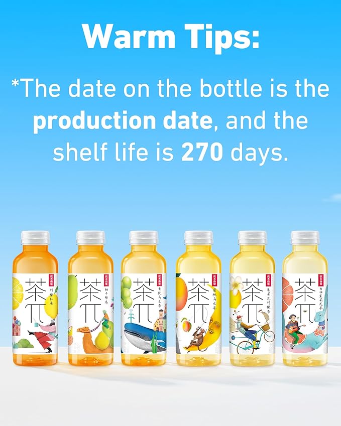 Tea PI Iced Tea –Jasmine Green Tea, Lemon Sweet Iced Fruit Tea Bottles, Real Juice, -16.9 fl oz, 500mL, 15 Pack