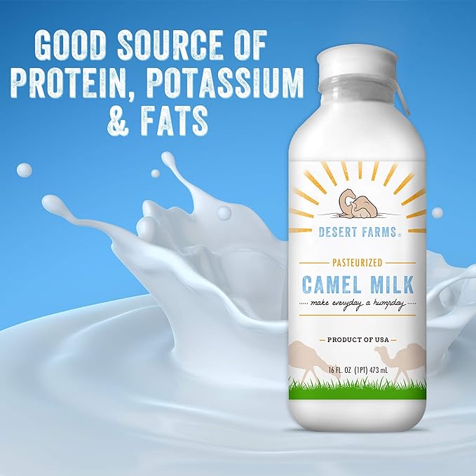 Milk Camel Fresh Organic Frozen - Fresh Flavor with Health Benefits - Pure & Natural Grade A - Allergen Free Milk - Made In The USA [ 30 Pack ]