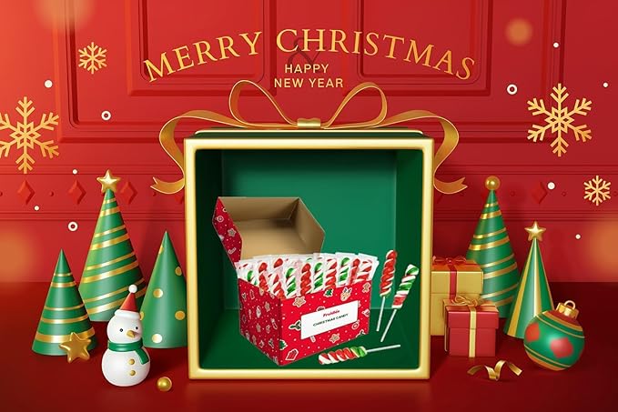 Fruidles 96-Pack Christmas Swirls Lollipop, Mixed Fruit Flavor, Individually Wrapped Lollipops, 2 inches Swirl Suckers (96-Pack)