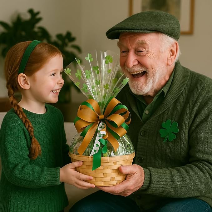 Handcrafted Gift Basket with Chocolates, Cookies, Snacks & Candy. Perfect for Birthdays, Sympathy, Holidays, Clients & Thank You Gifts (Small: $49.99, St. Patricks Day)