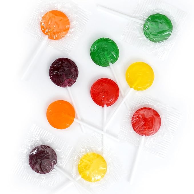 Lollipops Individually Wrapped Bulk, 2 Pound Bulk Candy (Approx 75 pcs.), Assorted Lollipop Flavors of Mixed Fruit Suckers