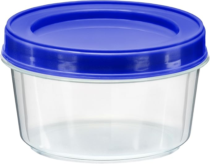 DecorRack 12 Pack - 7 oz Plastic Food Storage Containers with Screw Lids, BPA-Free, Reusable Stackable Jars for Portion Control, Snacks, Travel, Kitchen, Freezer, Art and Craft (Assorted Color)
