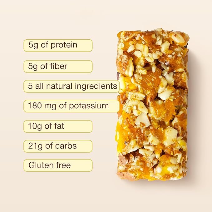 ToYou Gluten Free Chewy Fruit and Nut Bars - Healthy Protein Snacks | Mango Yogurt - 1.41 Ounce (Pack of 12) | Soft Chewy, Fiber-Packed Granola Bars for Adults and Kids, Made with Natural Ingredients