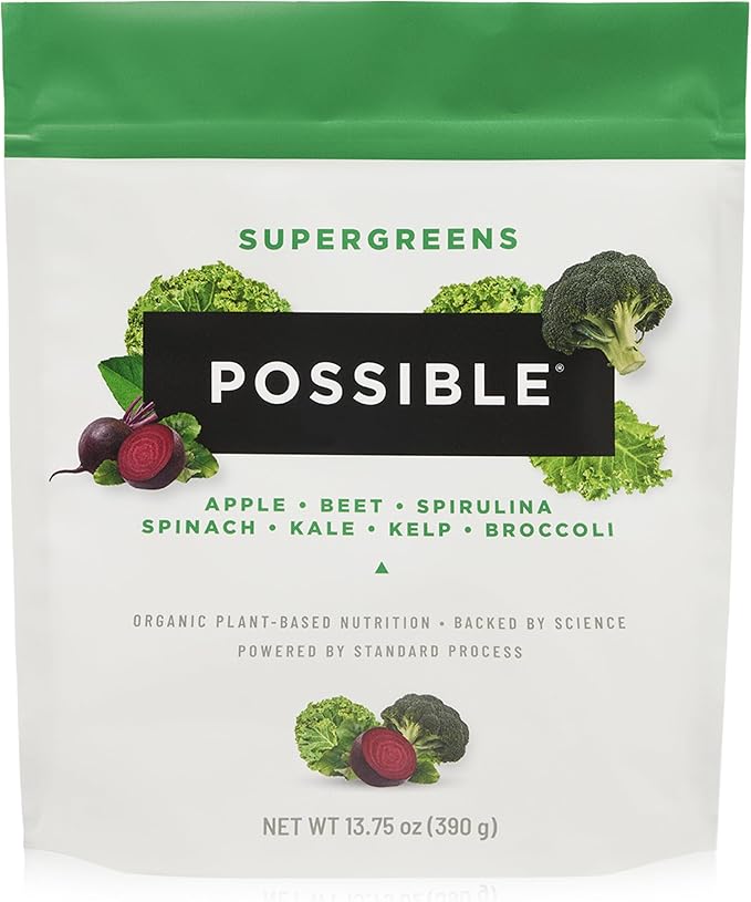 SuperGreens - Potent Superfoods Blend - Plant-Based Antioxidant Support - Greens Powder Supplement & Drink Mix - Non-GMO, Vegan & Gluten-Free - SuperGreens (30 Servings)