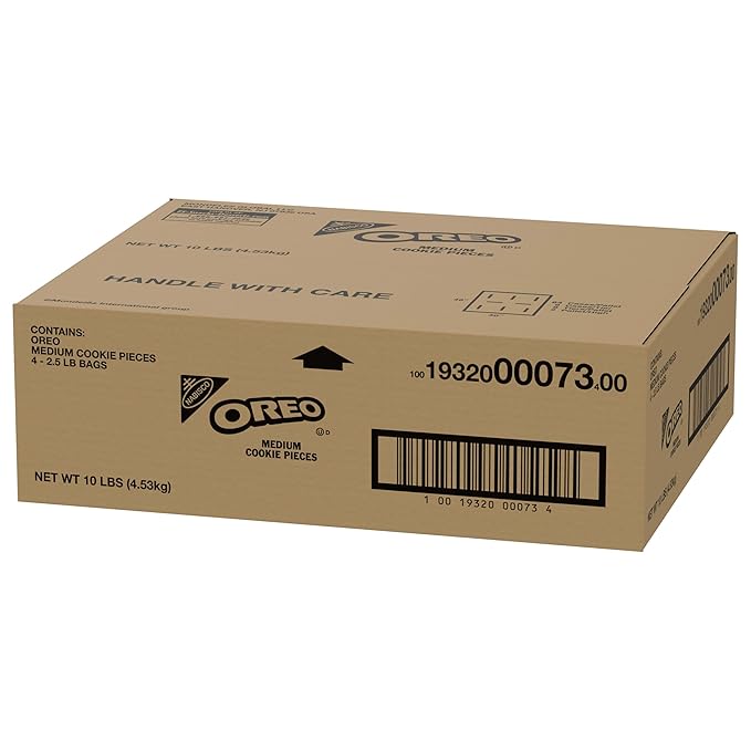 OREO Chocolate Sandwich Cookies Medium Cookie Pieces, 4 - 2.5 lb Bags