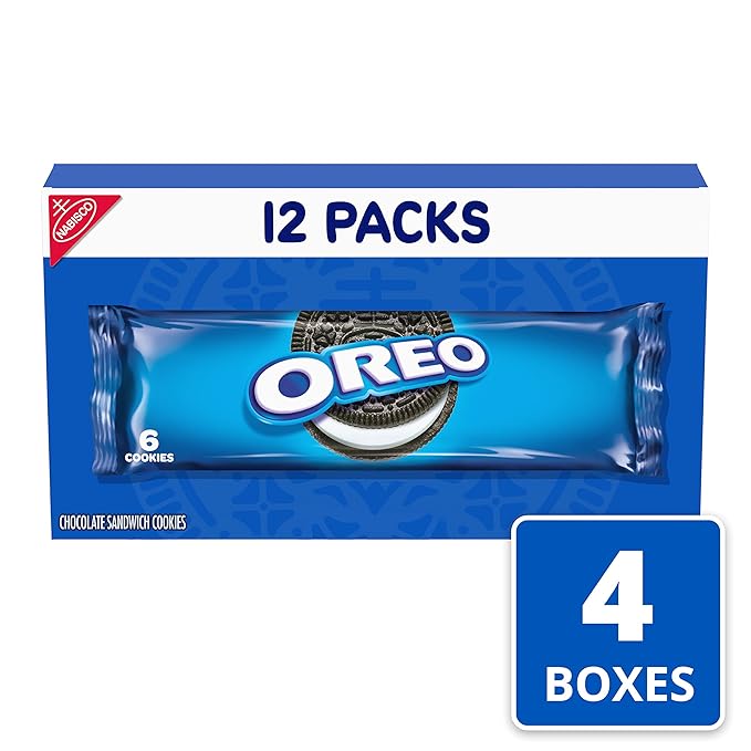 OREO Chocolate Sandwich Cookies, 48 Snack Packs (6 Cookies Per Pack, 4 Boxes)