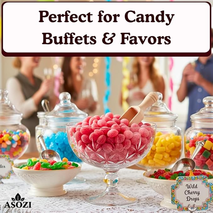 Wild Cherry Drops Hard Candy 2lb- Bulk Pack Claeys Old Fashioned Hard Candy - Cherry Candy Flavor- Sanded with Sugar - Perfect for Sore Throats (Wild Cherry)