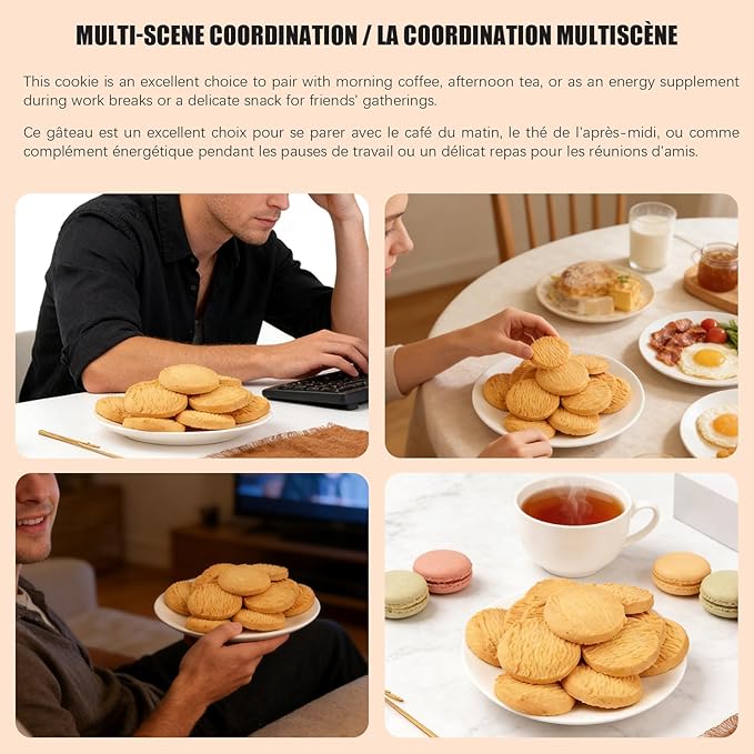 BAYUEDEGUA-Butter cookies 180g/6.34oz Low sucrose|Trans fatty acids|Vegan.Low burden biscuit snacks,Suitable for Afternoon tea/Daily snacks.