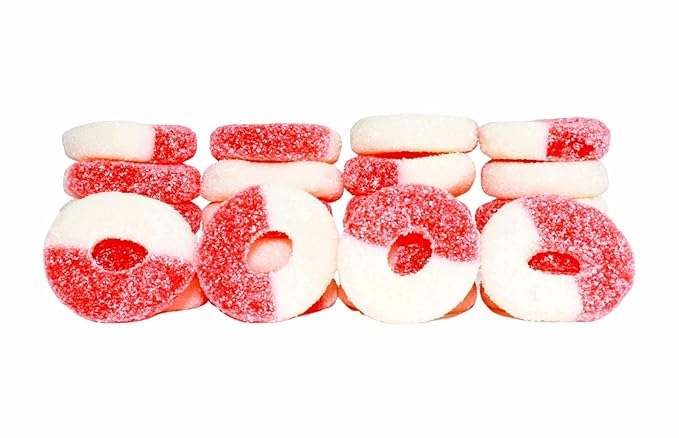 Watermelon Gummy Rings Candy - Fresh, Soft, and Chewy Sugar Dusted Gourmet Watermelon Gummy Candy Rings (3 Pound)