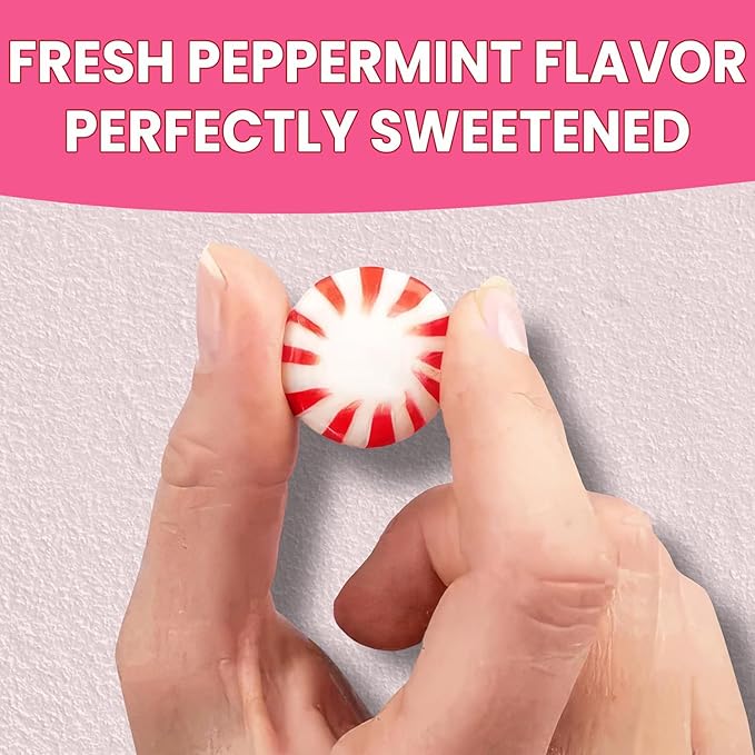 Starlight Mints Individually Wrapped 5Lbs Pack - Bulk Peppermint Candy, 400+ Hard Mint Candy - Holiday Mints Bulk Individually Wrapped Candies for Christmas or Halloween, Fresh Office Peppermints