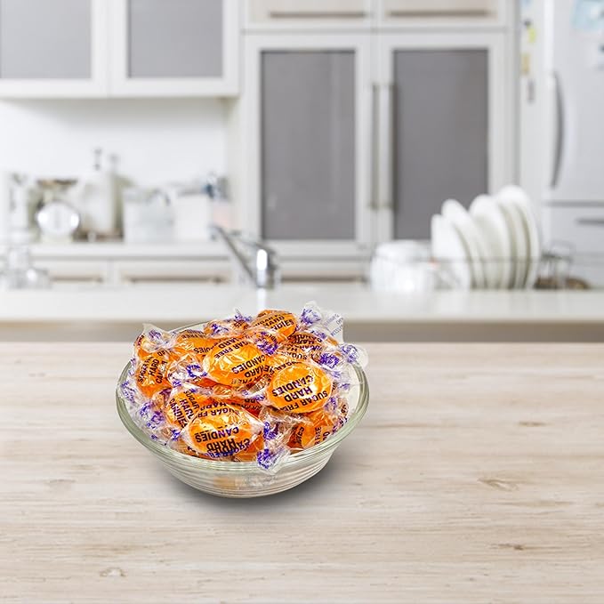 Sugar Free Butterscotch Hard Candy Arcor - 2LB Bag (About 150 Pieces) Of Individually Wrapped Sugar Free Butterscotch Buttons, Butter Scotch Bulk Candy